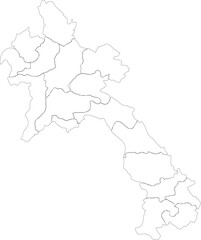 Outline Map of Laos 