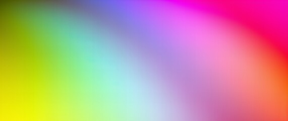Vibrant Smooth Gradient Background with Blend of Yellow Pink Blue and Green Colors for Modern Design and Art Projects with Soft Pastel Light and Rainbow Spectrum Effects