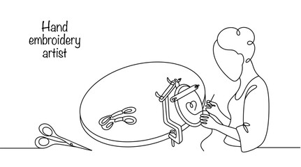 Hand embroidery artist