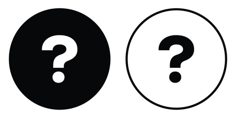 Question mark icon set vector on white background