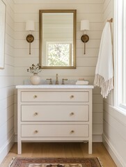 Modern Farmhouse Bathroom with Classic Character