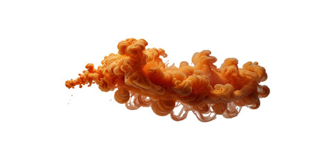 orange drop paint swirl isolated on transparent background Fog or smoke isolated transparent special .mist or smog background