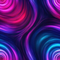 Obraz premium Seamless Pattern - Swirling colored light abstract background, flowing and converging into a spiral.
