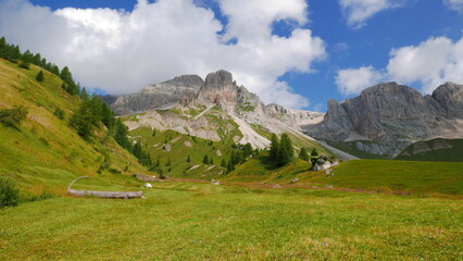 The Fassa Valley in the Dolomites (Trentino, northern Italy)