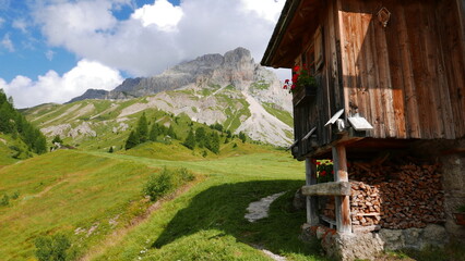The Fassa Valley in the Dolomites (Trentino, northern Italy)