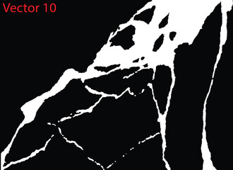 Silhouette of a rock climber. White marble rock stone texture background. Vector EPS 10	