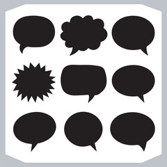 Hand Drawn Speech Bubble Doodle Pack Various Outlined Shapes