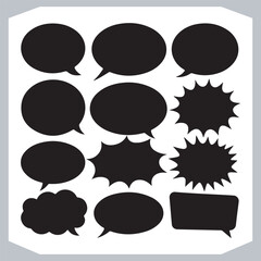 Hand Drawn Speech Bubble Doodle Pack Various Outlined Shapes