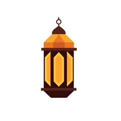 Islamic Crescent and Lantern with Spiritual Glow