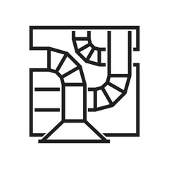 Ventilation system icon in bold line