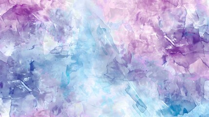 Fototapeta premium Soft watercolor texture in dreamy blue and purple hues, delicate abstract background, artistic cloud-like painting, elegant fluid ink wash design 
