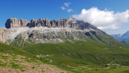 The Fassa Valley in the Dolomites (Trentino, northern Italy)