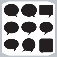 Hand Drawn Speech Bubble Set Outline Doodle Collection