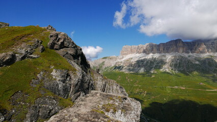 The Fassa Valley in the Dolomites (Trentino, northern Italy)
