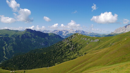 The Fassa Valley in the Dolomites (Trentino, northern Italy)