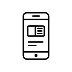 Smartphone flat vector icon, mobile app and digital interface