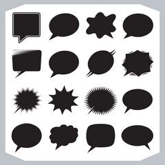 Different Speech Bubble Shapes Hand Drawn Doodle Art Pack