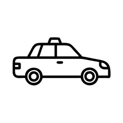 Fototapeta premium Taxi flat vector icon, urban transportation and ride-hailing service
