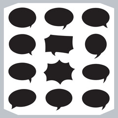 Different Speech Bubble Shapes Hand Drawn Doodle Art Pack