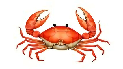 watercolor crab illustration - sea creature art on white
