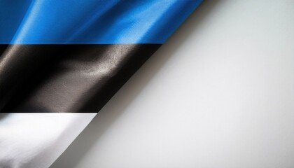 Estonian flag detail against a plain background