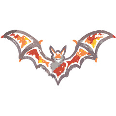 Obraz premium Colorful Abstract Bat Illustration Vector for Halloween and Nature Themes