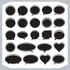 Outline Speech Bubbles for Comics and Designs Hand Drawn Pack