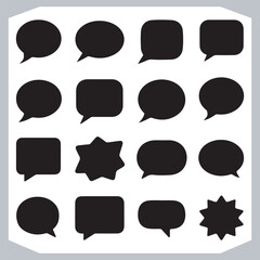 Creative Doodle Speech Bubbles Hand Drawn Outline Pack