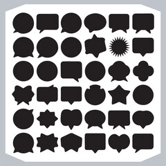 Creative Doodle Speech Bubbles Hand Drawn Outline Pack