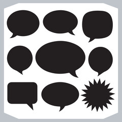 Creative Doodle Speech Bubbles Hand Drawn Outline Pack