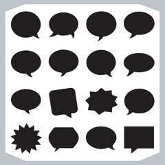 Creative Doodle Speech Bubbles Hand Drawn Outline Pack