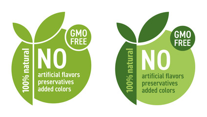 All-in-one label for organic certified food products, geometric style