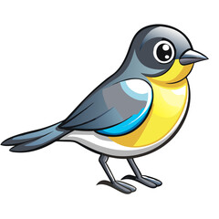 Obraz premium Colorful Cartoon Bird Vector Illustration for Creative Design and Educational Use