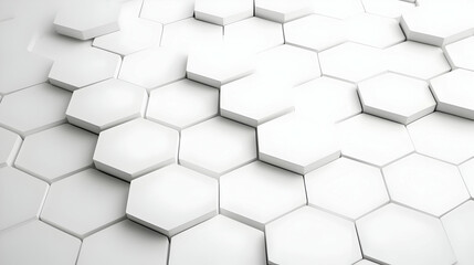 Naklejka premium White Hexagonal Pattern Background Texture Repeating Geometric Design