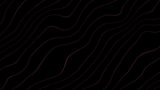 distorted red lines with a black background moving slowly and irregularly to form an abstract shape, ideal for use as background and wallpaper. black abstract background
