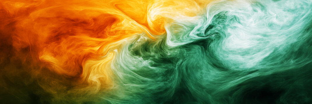 A bold, vivid swirl of clouds, twisting with energy and motion, a rush of colors that captures speed, light, and intense emotion in a chaotic, atmospheric scene, banner