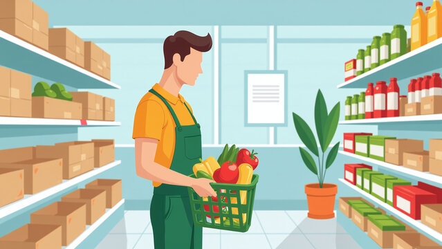 Manages grocery store daily operations including inventory and customer service.
