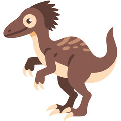 Fototapeta premium Cute Cartoon Dinosaur Vector Illustration for Kids Educational Materials