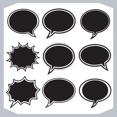 Hand Drawn Speech Bubble Collection Creative Outline Doodle Pack