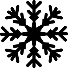 Obraz premium Black Snowflake Vector for Winter and Holiday Design Projects