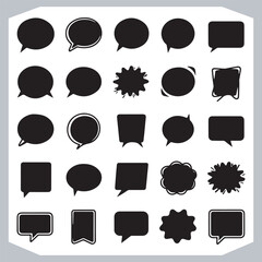 Hand Drawn Speech Bubble Collection Creative Outline Doodle Pack