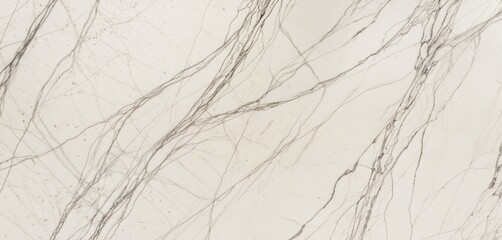 This image features a close-up view of a white marble surface with black lines and crevices, creating a sense of depth and texture
