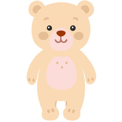 Cute Cartoon Teddy Bear Vector Illustration for Children and Nursery Decor