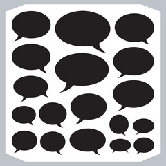Hand Drawn Speech Bubble Collection Creative Outline Doodle Pack