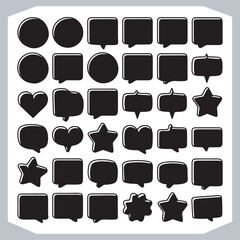 Hand Drawn Speech Bubble Collection Creative Outline Doodle Pack