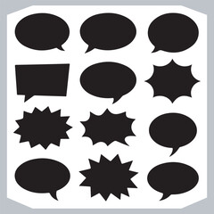 Hand Drawn Speech Bubble Collection Creative Outline Doodle Pack