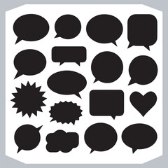 Hand Drawn Speech Bubble Collection Creative Outline Doodle Pack