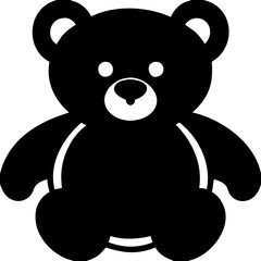 Obraz premium Cute Teddy Bear Silhouette Vector Art for Kids Room Nursery Decor and Baby Shower Invitations