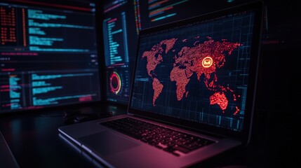Global Cyber Threat Monitoring on Laptop