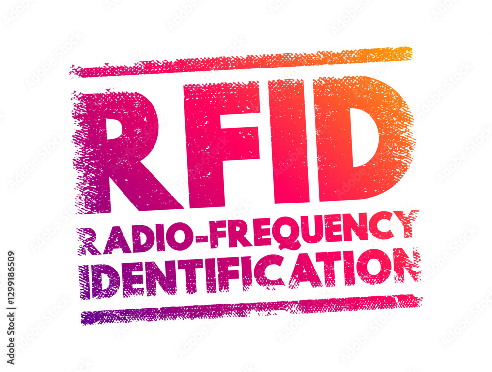 Poster rfid radio-frequency identification - electromagnetic fields to automatically identify and track tag
